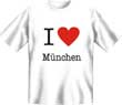 T-Shirt I Love: Orte, Städte