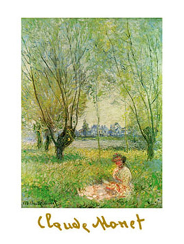 Claude Monet - Kunstdruck / Art Poster - Donna sotto i salici