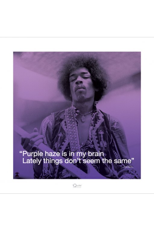 Jimi Hendrix - Kunstdruck / Art Poster - Zitat