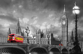 Poster - Bus on Westminster Bridge