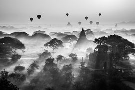Landschaften Balloons Over Bagan