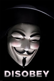 V Mask Guy Fawkes Disobey